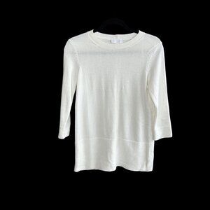 White Label The White Company Back Button Tunic Sweater Size 2